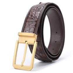 Ceinture Homme En Cuir Cinturones De Cuero Genuinos Wholesale Custom Luxury Designer Genuine Crocodile Leather Mens Belts