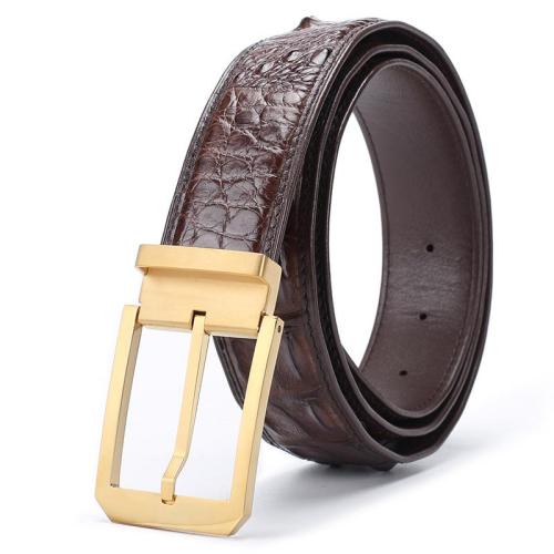 Ceinture Homme En Cuir Cinturones De Cuero Genuinos Wholesale Custom Luxury Designer Genuine Crocodile Leather Mens Belts