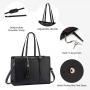 LOVEVOOK high quality 2pc/set PU leather Canvas Laptop Tote bag School shopping Casual handbag Shoulder Crossbody Bags for Women
