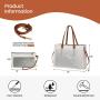 2pcs Laptop Tote Bag for Women Briefcase for 15.6 in Waterproof Leather Bag with USB Fashion Business Work Shoulder Handbag set