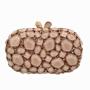 New diamond-encrusted hollowed-out diamond women's bag glass stone clutch bags golden evening bag in stock
