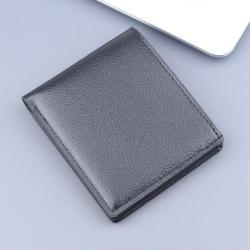 OEW200 Custom Logo New Card Holder Simple Wallet Men Leather Wallets 6 Card Slots Small ID Credit Card Holder