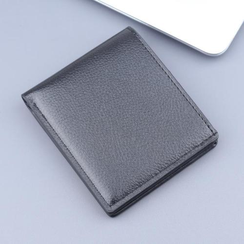 OEW200 Custom Logo New Card Holder Simple Wallet Men Leather Wallets 6 Card Slots Small ID Credit Card Holder