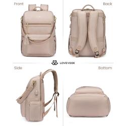 LOVEVOOK custom waterproof women backpack bag with 15.6 inch laptop pocket lightweight nylon casual backpacks for school college
