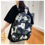 ZR839 Schoolbag New Backpack Fashion High Capacity Unisex Computer Laptop Bag Nylon High School Students Letter Backpack Trend