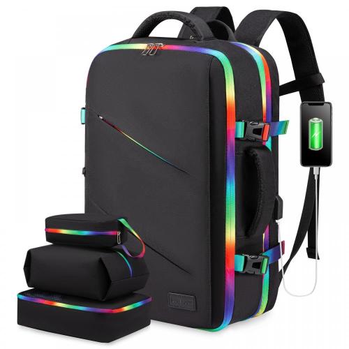 LOVEVOOK 2022 Carry on Backpack Waterproof 40L Anti-Theft travel bags large 17inch men women laptop travel backpacks with USB