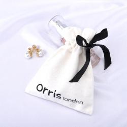 Custom Logo Printing Single String Cotton Flannel Gift Cosmetic Storage Bag Drawstring Dust Flannel Jewelry Pouch