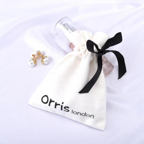 Custom Logo Printing Single String Cotton Flannel Gift Cosmetic Storage Bag Drawstring Dust Flannel Jewelry Pouch