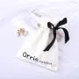 Custom Logo Printing Single String Cotton Flannel Gift Cosmetic Storage Bag Drawstring Dust Flannel Jewelry Pouch