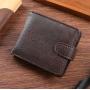 Men's Durable Leather & PU Leather Zipper Buckle Wallet Multi-Card Holder with Waterproof Feature New Design Wholesale Factory