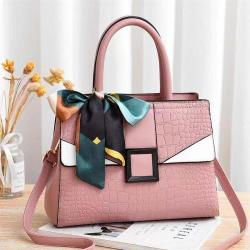 Cross-border Agitation Women Alligator Scarves Bow Handbags China Wholesale PU Lady Bags Girl Zipper Square Handbag