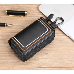 KBW219 2023 Hot Selling Multifunctional Leather Zip Car Key Bag Fashion Waist Hanging Car Key Bag