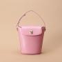 Customized Logo PU Leather Handbag High Quality Fabric Tote Bag Crossbody Fashion Cylinder Bucket Bag
