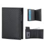 Custom Pop Up Credit Card Holder With Money Pocket Minimalist Business Card Wallet Rfid Blocking Men Aluminum Metal Card Case
