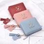 OEW191 PU Leather Coin Purse Short Multiple Card Slots Wallet Cartoon Cute Bear Ladies Wallets And Purses Women Mini Card Holder