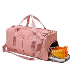 source manufacturer custom women gym sport duffle bag carry on tote overnight travel weekend bag with shoe compartment