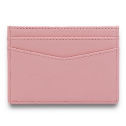Custom cute PU card holder pink saffiano leather rfid blocking slim women credit card wallet
