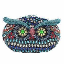 Fashion creative design woman wedding party luxury hand rhinestone crystal bags mini ladies evening bags