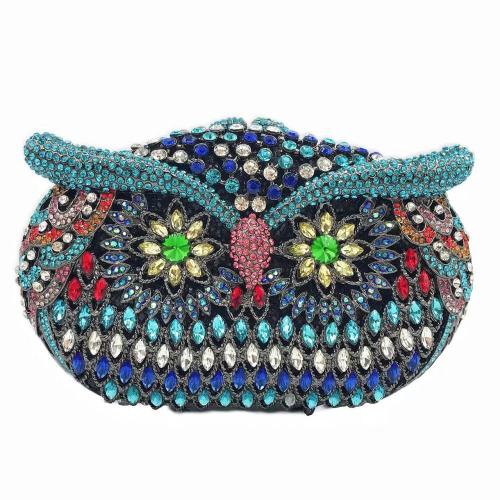 Fashion creative design woman wedding party luxury hand rhinestone crystal bags mini ladies evening bags