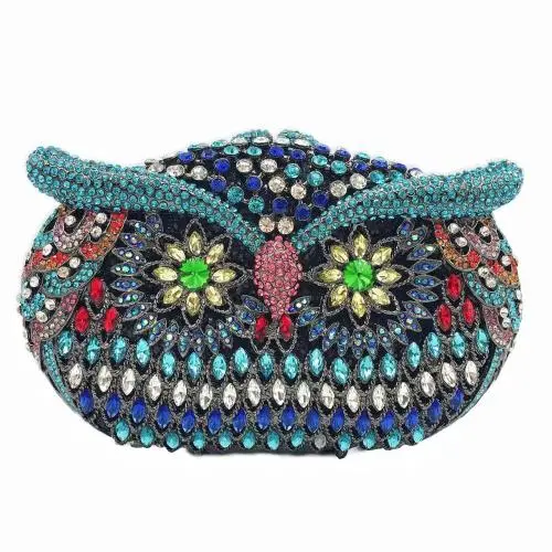 Fashion creative design woman wedding party luxury hand rhinestone crystal bags mini ladies evening bags