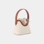 Stylish Luxury Canvas Drawstring Women Bucket Bags Trendy Fashion Vegan Leather Womens Handbags Custom Logo Ladies Bucket Bags