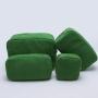 Wholesale Green Soft Embroidery Terry Makeup Bags Sustainable Towel Cloth Skincare Bag Cosmetic Bag Pouch