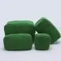 Wholesale Green Soft Embroidery Terry Makeup Bags Sustainable Towel Cloth Skincare Bag Cosmetic Bag Pouch