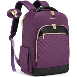 Fashion Quilted waterproof 15.6 17in smart laptop backpack with USB Port business school bag custom anti theft laptop backpack