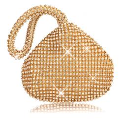 CCF653 High End Evening Messenger Clutch Bag PU Diamonds Love Heart Evening Bags Luxury Handbags For Party  Clutch Purses