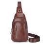 2024 Customized Logo Genuine Leather Chest Bag For Men Shoulder Messenger Purse