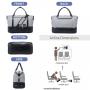 LOVEVOOK 2pcs Travel Duffle Weekender Bags for Men with Shoe Compartment Carry on Overnight Bag Gym Duffel Bag with Wet Pocket