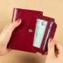 Women's Wallet Female Purses Vintage Card Holder Red Wallets Bright PU Leather Clutch Money Bag Pu Leather Wallet carteras para mujer
