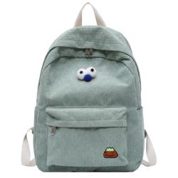 KBW346 Hot Corduroy Shoulder Bag Female High Quality Large-capacity Campus Backpack High School College Students Class Schoolbag