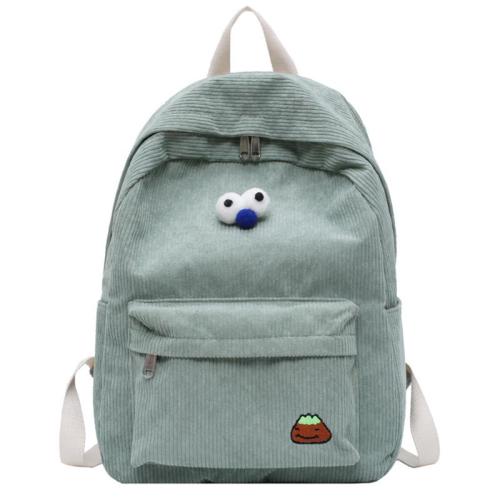 KBW346 Hot Corduroy Shoulder Bag Female High Quality Large-capacity Campus Backpack High School College Students Class Schoolbag