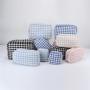 Keymay RTS Fast Shippig Winter Popular Gift Cusotom Logo High Quality Pouch Bag Cosmetic Fabric Makeup Bag Plaid Cosmetic Bag