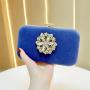 New arrival evening handbag diamond suede inlay clutch bag women party purse handbag clutch evening bags