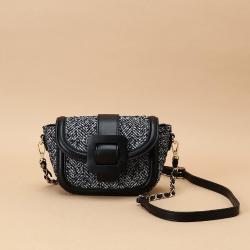 Winter Fashion Luxury Ladies Crossbody Bags Classic Tweed Pu Handbags Ladies Mini Purses 2023