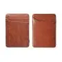 Custom oil wax leather magic card wallet magic trick wallet for men and women