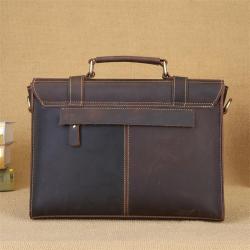 ZWY312 Wholesale Men Genuine Leather Briefcase Vintage Utility Crossbody Shoulder Bag Hot Selling Multi-compartment Laptop Bag