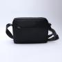Custom Logo Design Men's Weekender Cross Body Bag Work Fitness Belt Bag Black Nylon Crossbody Messenger Bag Boys Waist Pack