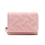 New Women's Short Style Simple Embroidered Love Multi Card Wallet