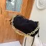 Women's shoulder bag fashion all-match handbag trend metal chain diagonal trendy bag