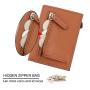 Custom Logo Trifold Slim Minimalist Wallet RFID Blocking Minimalist Credit Card Wallet with Money Pocket Zipper Card Case