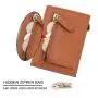 Custom Logo Trifold Slim Minimalist Wallet RFID Blocking Minimalist Credit Card Wallet with Money Pocket Zipper Card Case