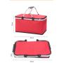 Picnic Basket Portable Insulation Basket Thick Aluminum Lunch Bag Women Family Travel Accessories Food Drink Picnic Basket Totes