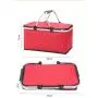 Picnic Basket Portable Insulation Basket Thick Aluminum Lunch Bag Women Family Travel Accessories Food Drink Picnic Basket Totes