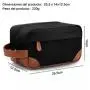 Custom Large Capacity Black Travel Toiletry Bag for Men Water Resistant Canvas Shaving Trolley Bag with Handle