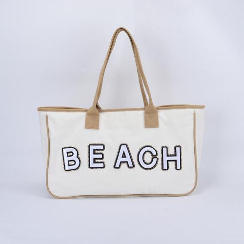 Keymay Custom Logo Canvas Travel Shopping Bags Women Reusable Cotton Canvas Tote Bag Personalized Beach Bag