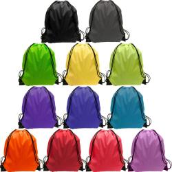 Gelory Polyester Drawstring Bags Solid Color Portable Sports Bag Outdoor Backpack Gym Drawstring Shoes Bag Clothes Backpacks