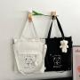 Wholesale Canvas Handbags Brands China Women Shoulder Bag Bear Pendant New Trendy Design Women'S Handbags